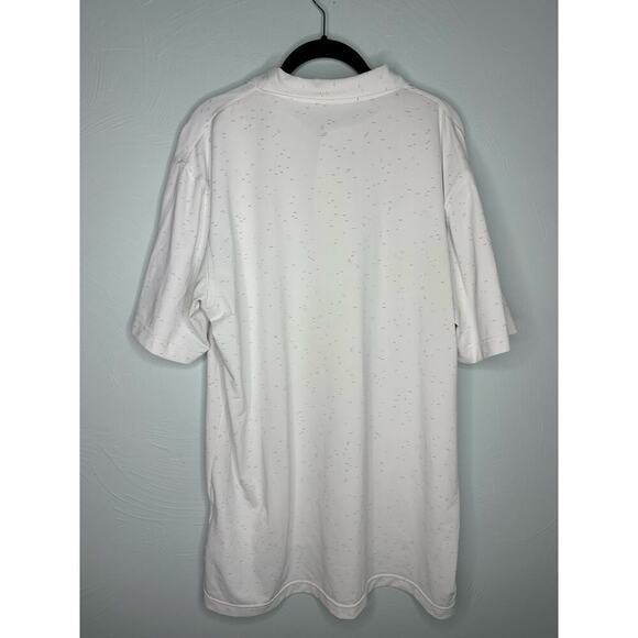 Peter Millar Summer Comfort Golf Shirt Polo Men's Size Large White Active - Picture 3 of 7